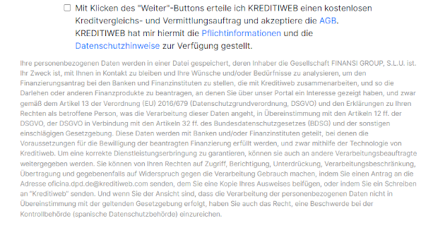 zustimmung kreditiweb