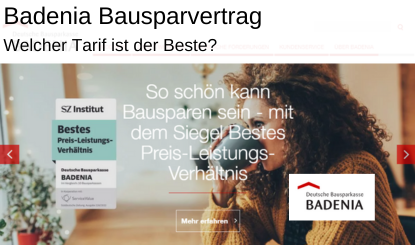 Badenia Bausparvertrag Bausparkasse Tarife