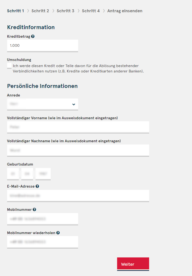 bank norwegian kredit anfrage 1