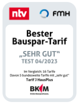 BKM Siegel ntv FMH - Bester Bauspartarif