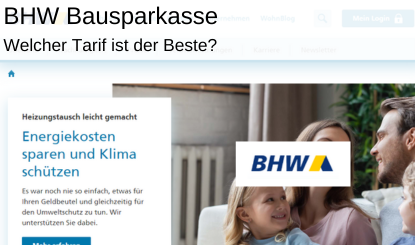 Tarifvorstellung BHW Bausparkasse