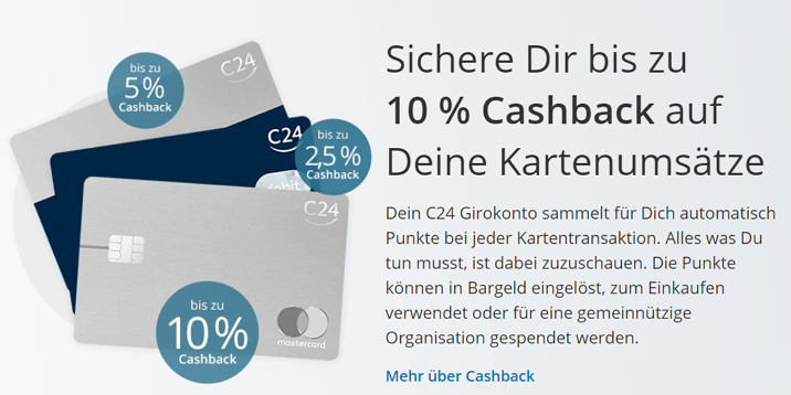C24 Konto Erfahrungen Cashback C24