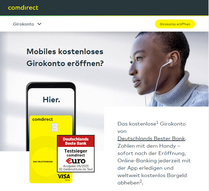 Girokonto comdirect Vorteile