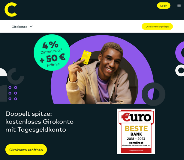 comdirect Girokonto Startseite