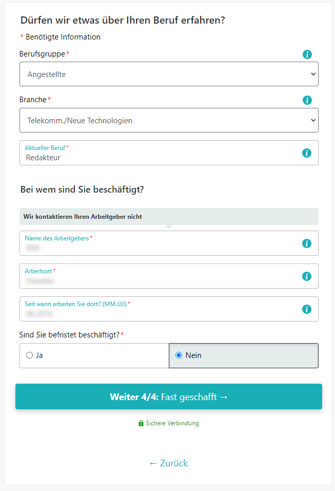 creditplus antrag beruf