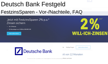 Deutsche Bank Festgeld Zinsen FestzinsSparen