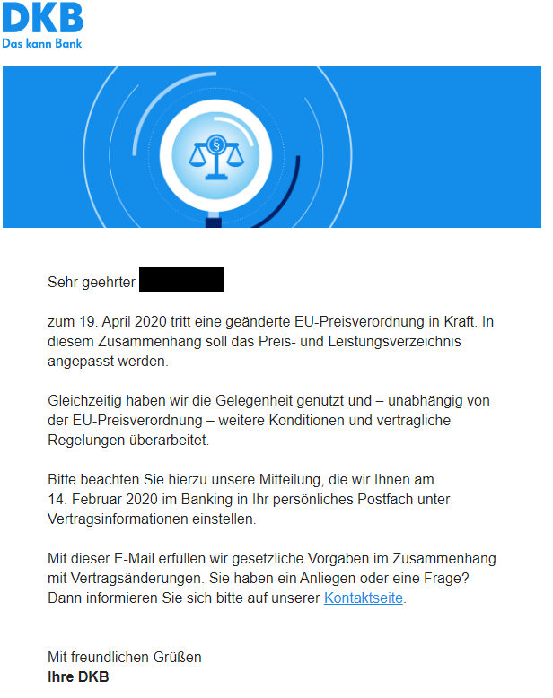 DKB Information Preis Leistungsverzeichnis