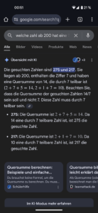 Google Gemini mit einfachem Rechenfehler