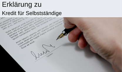 kredit für selbstständige titelbild