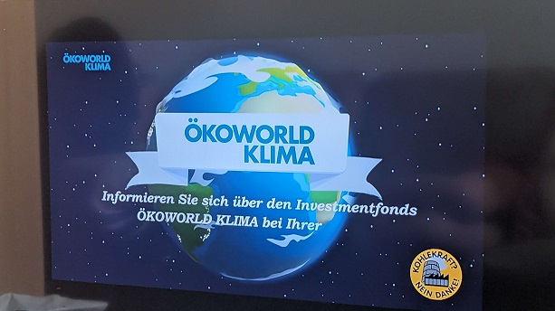 Werbung ÖKOWORLD KLIMA Test