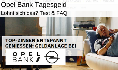 Opel Bank Tagesgeld Test