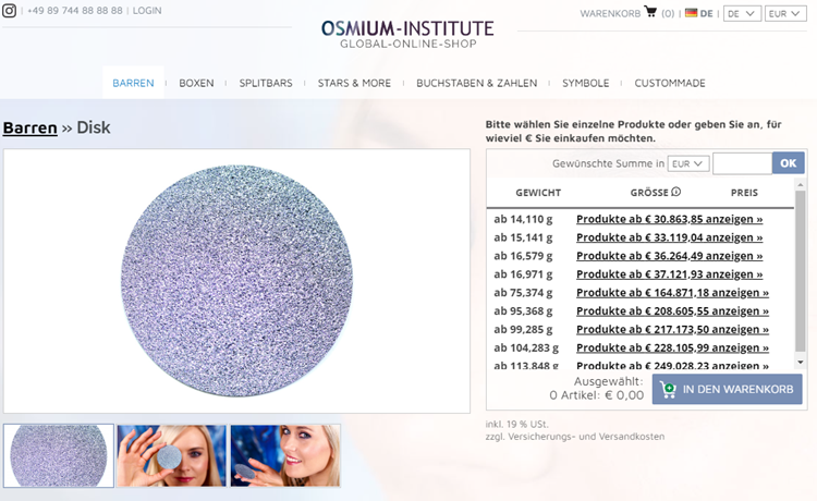 osmium händler