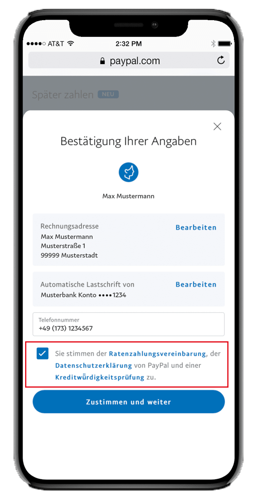 paypal ratenzahlung schufa