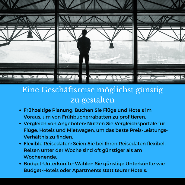 Infografik Tipps Geschäftsreise sparen